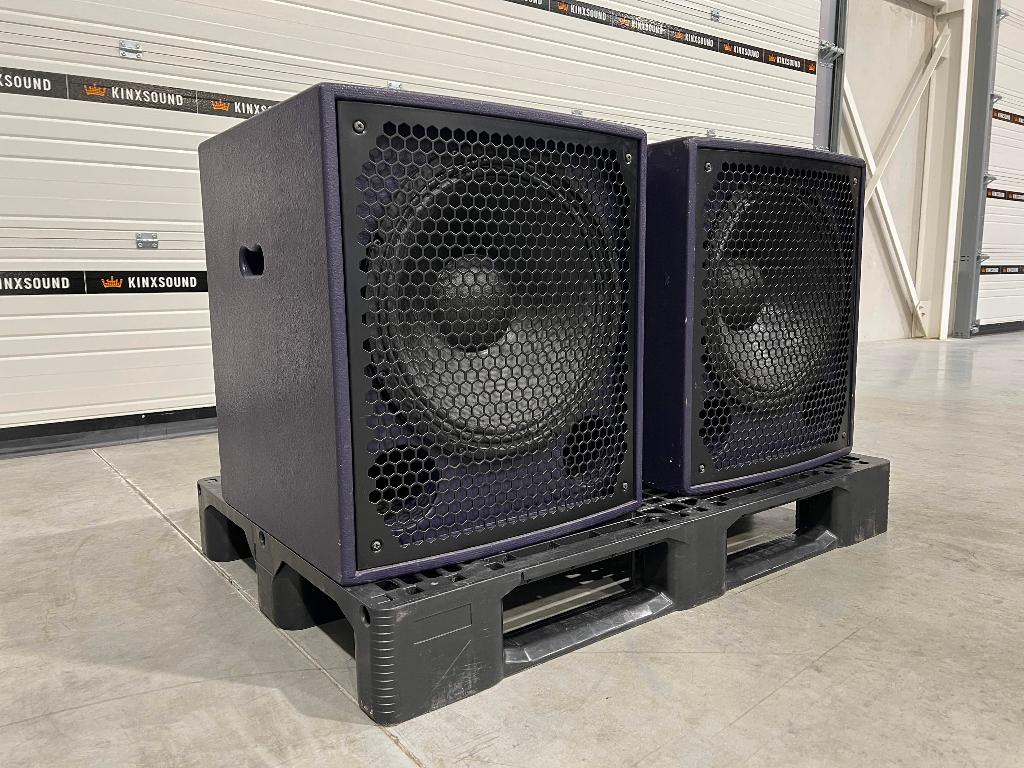 2x Funktion-One BR118 18" sub, TV, Hi-fi & Vidéo, Enceintes, Utilisé, Subwoofer, 120 watts ou plus, Autres marques, Enlèvement ou Envoi