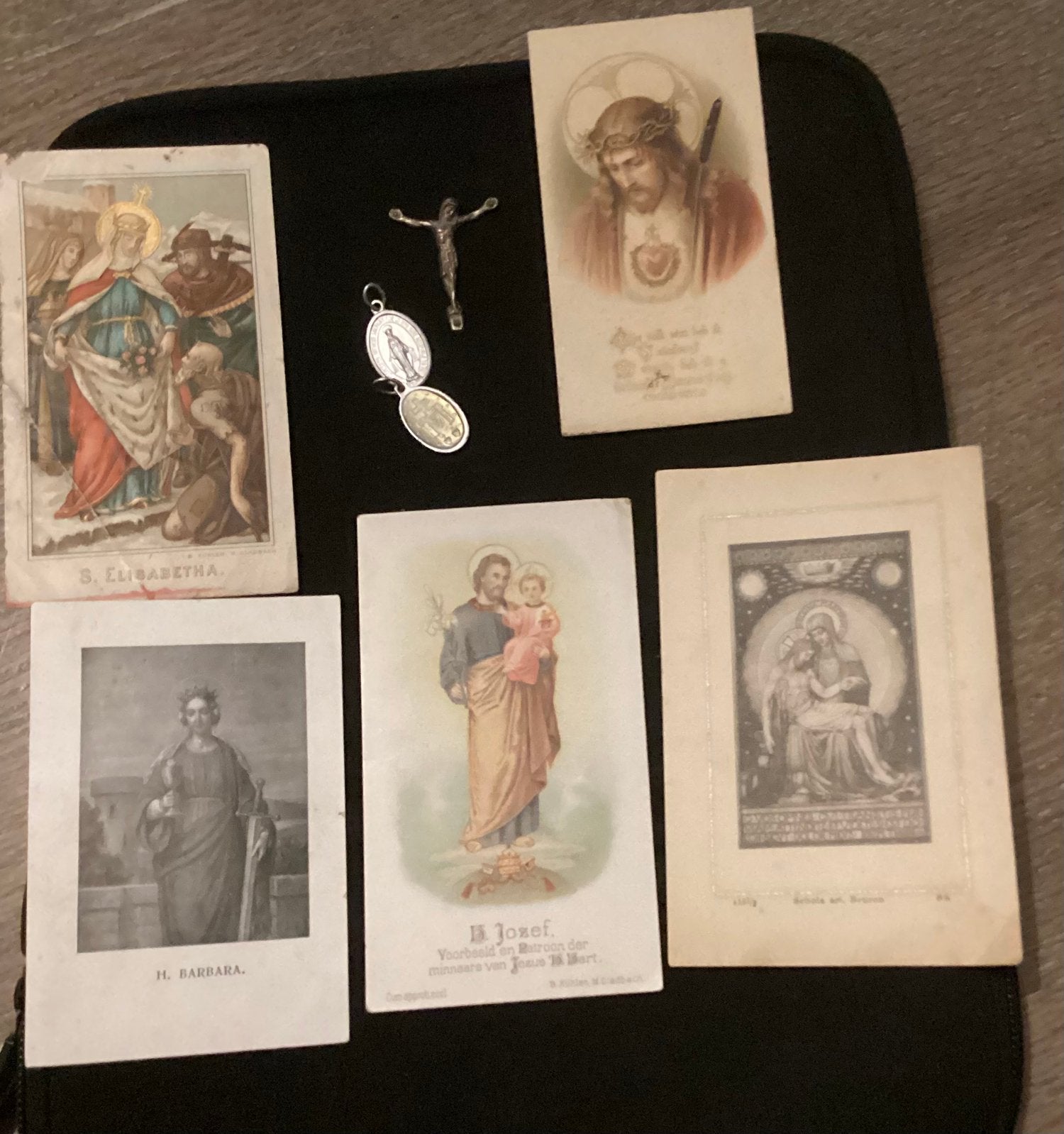 Bidprentjes ANTIEK 5 stuks en 3 religieuze hangers,in 1koop!, Antiek en Kunst, Antiek | Religieuze voorwerpen, Ophalen of Verzenden