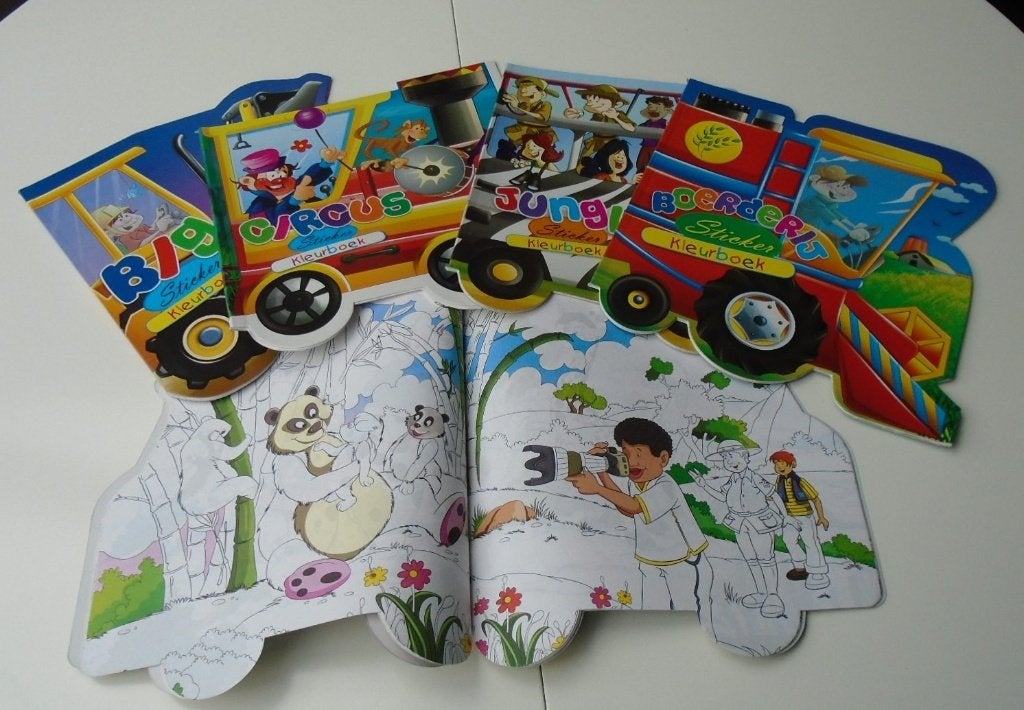 KLEURBOEK EN STIKKERS BIG, CIRCUS, JUNGLE BOERDERIJ, Enlèvement ou Envoi, Neuf, Bricolage