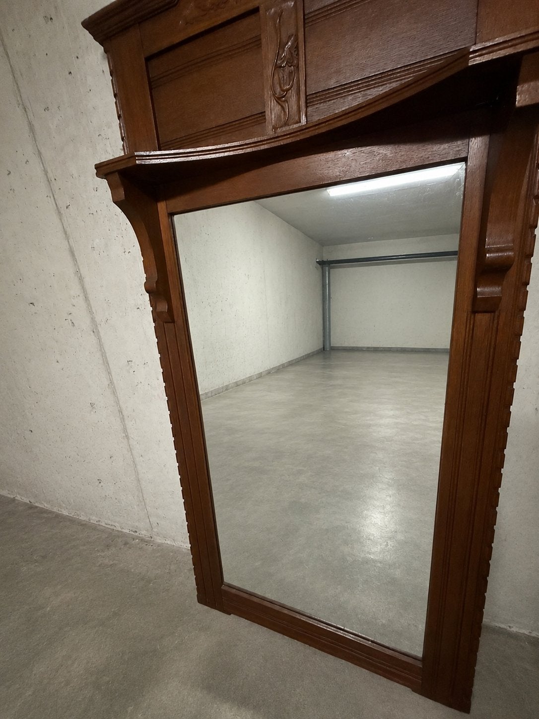 Eiken spiegel, Antiek en Kunst, Ophalen