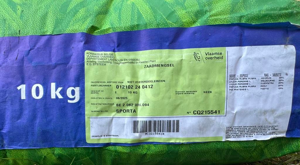 SPORTGAZON/GRASZAAD 10kg, Tuin en Terras, Ophalen