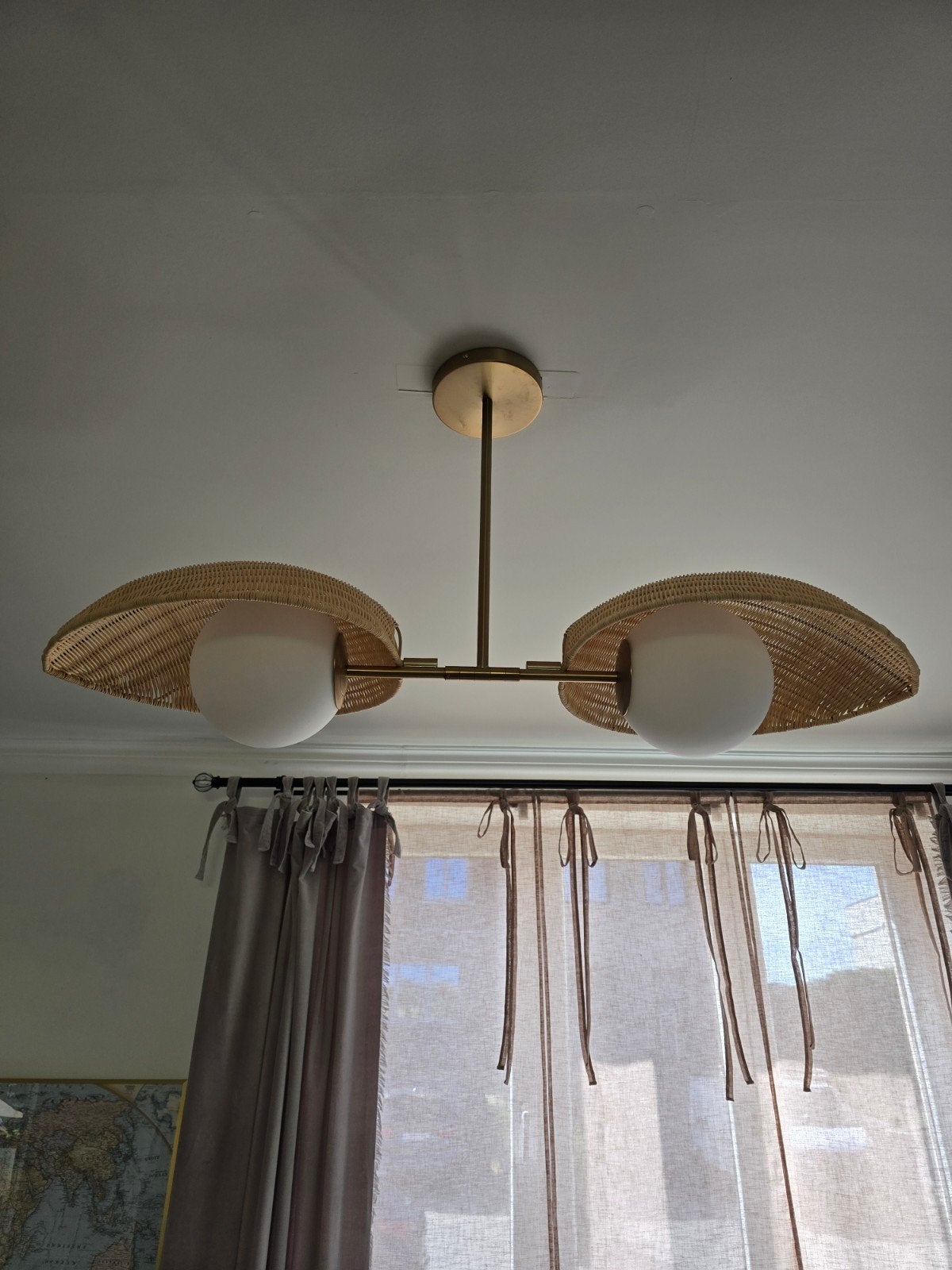 Mooie luster van La Redoute. Als nieuw!, Ophalen, Overige materialen, Landelijk modern, E27 (groot)
