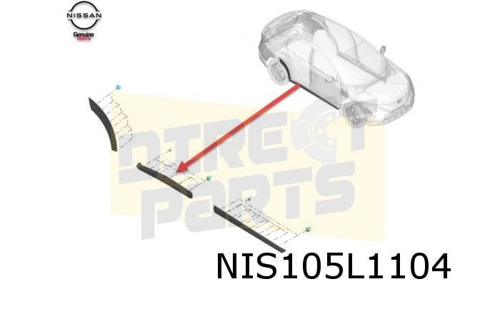 Nissan Ariya (7/22-) Stootlijst achterportier Rechts Origine, -, Verzenden, -, Nieuw