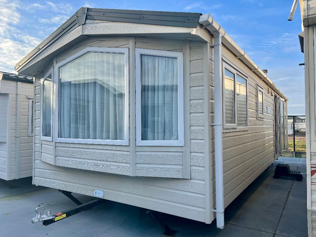 Te koop moderne stacaravan Cypress 880x340, Caravans en Kamperen, Stacaravans, tot en met 4, Ophalen