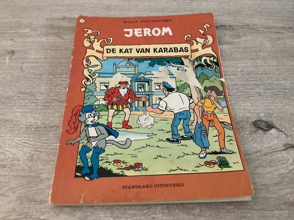 Jerom strip: De kat van Karabas (1984), Boeken, Gelezen, Willy vandersteen, Eén stripboek, Ophalen of Verzenden