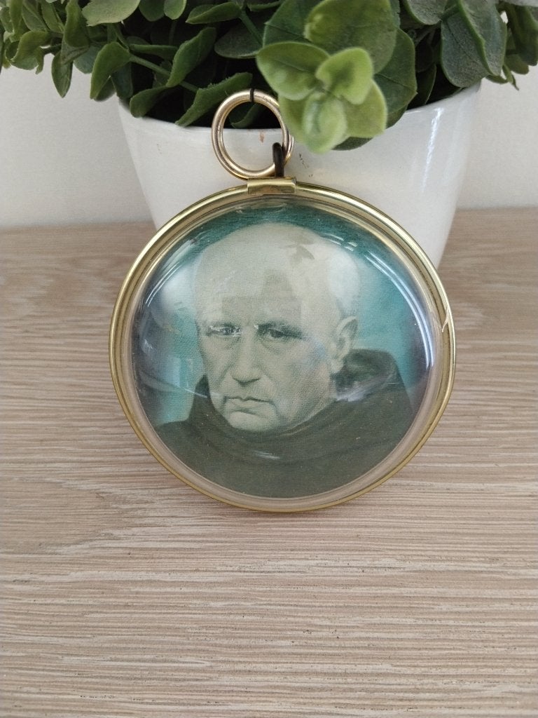 vintage ronde kader wanddecoratie, Vintage, Ophalen of Verzenden, Zo goed als nieuw, Hout