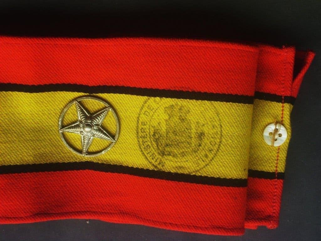 Brassard belge des mutilés & invalides de la guerre 14-18, Collections, Objets militaires | Général, Envoi, Armée de terre, Emblème ou Badge