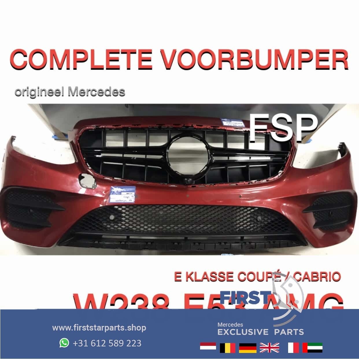 W238 C238 E43 E53 AMG VOORBUMPER Mercedes E Klasse CABRIO CO, Utilisé, -, Avant, -