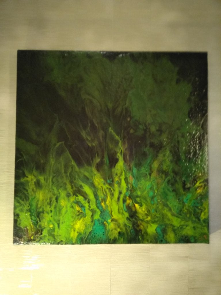 Abstract acrylschilderij 50x50cm ( LiRa-Art ), Antiek en Kunst, Ophalen