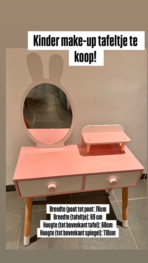 Kinder make-up tafel, Ophalen, Gebruikt, Tafel