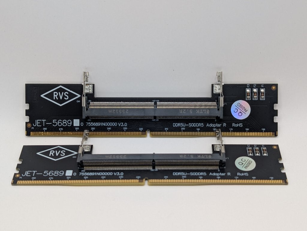 2 stuks RAM Adapter Kaart - DDR5 SO-DIMM naar UDIMM, Informatique & Logiciels, Enlèvement ou Envoi, Comme neuf, DDR5, Desktop