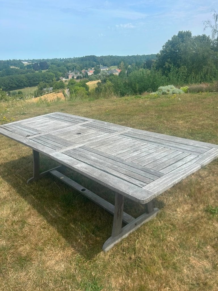 Table de jardin en bois exotique, Enlèvement, Utilisé, Rectangulaire, Bois
