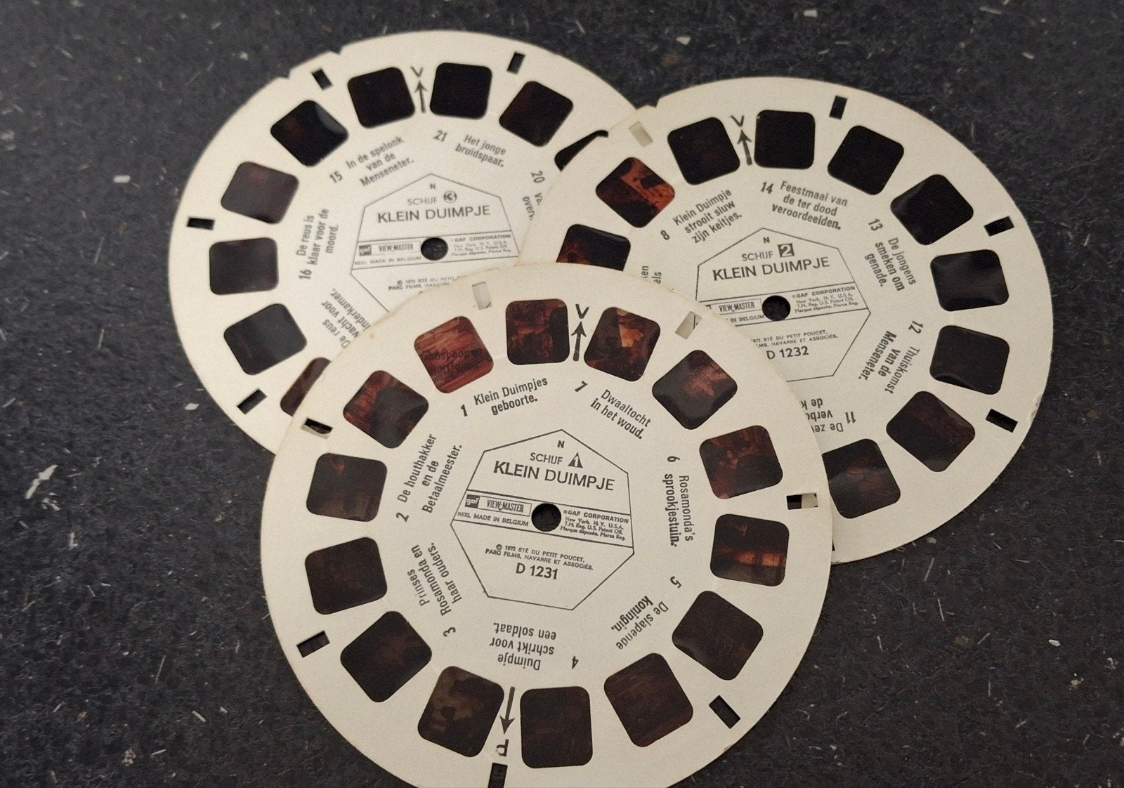 Lot schijfjes View-Master Viewmaster Klein Duimpje, Ophalen of Verzenden, Zo goed als nieuw