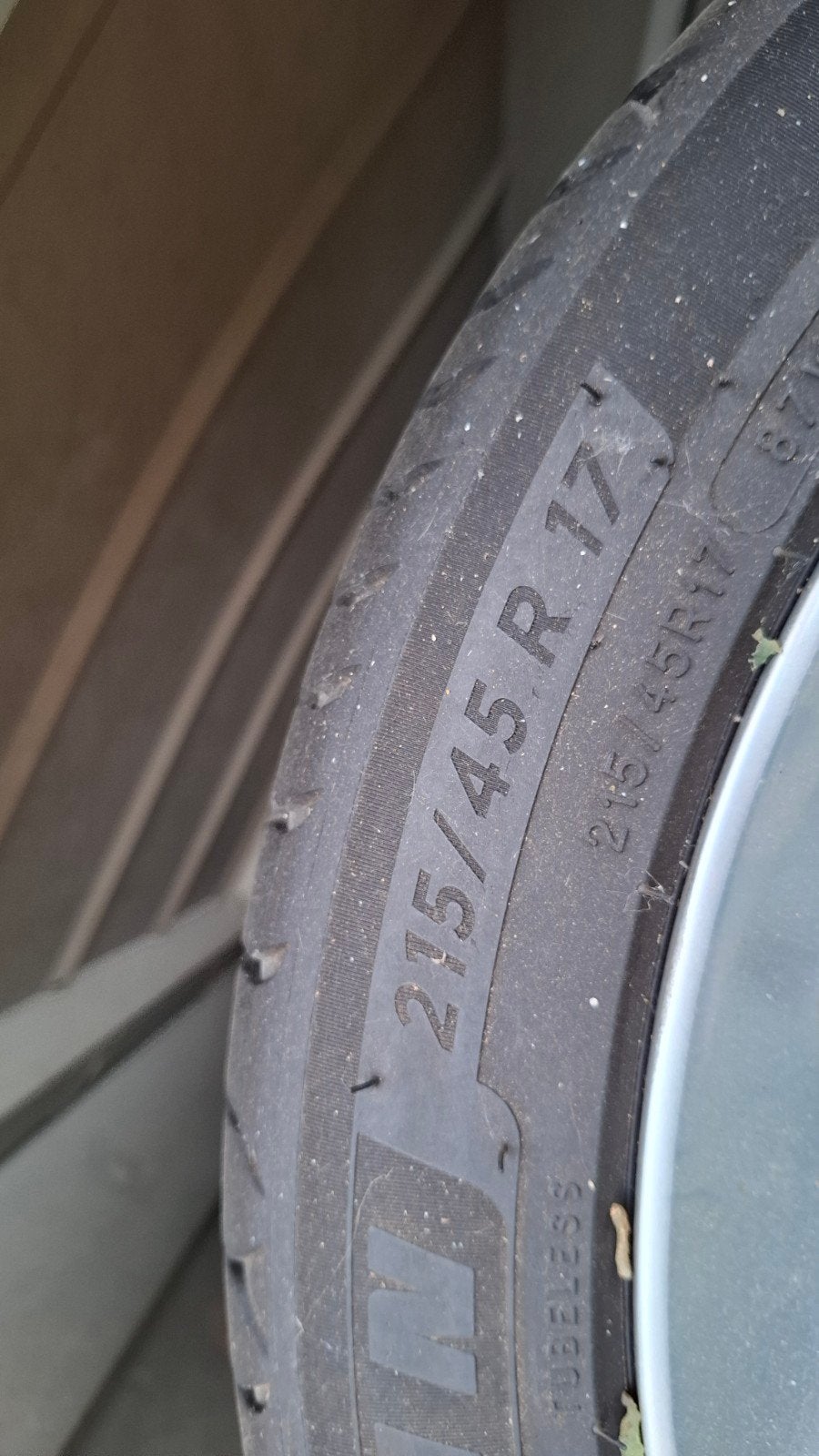 4 Jantes d'origines Toyota 215/45R17 pneus "été" usagées, Enlèvement, Utilisé