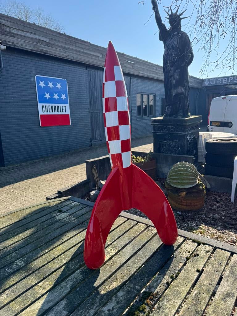 Kuifje Raket naar de maan beeld, Verzamelen, Beelden en Beeldjes, Gebruikt, Fantasy, Ophalen