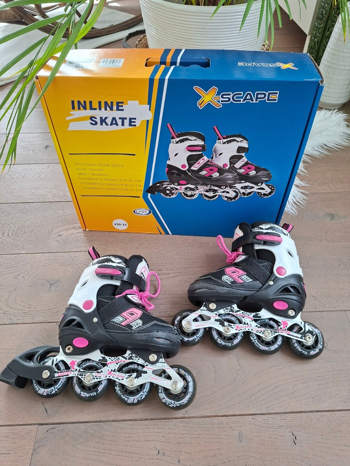 Inline skates X-scape meisjes maat 30-33, Sports & Fitness, Patins à roulettes alignées, Autres marques, Rollers 4 roues en ligne