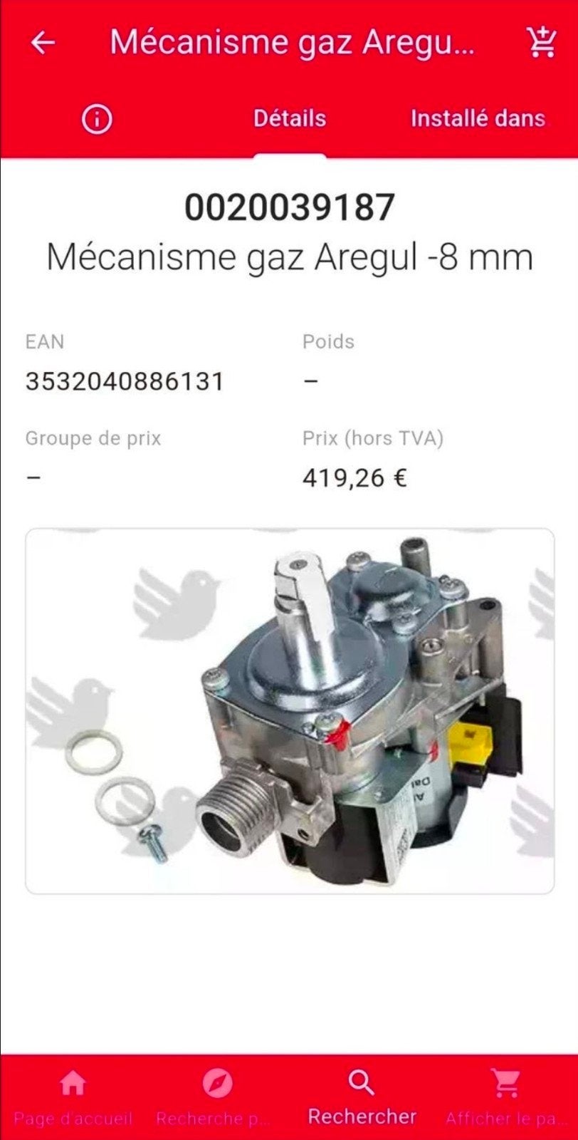 Bulex Mécanisme gaz Aregul - 8 mm (Gaz propane) 100% neuf, Ophalen of Verzenden, Nieuw