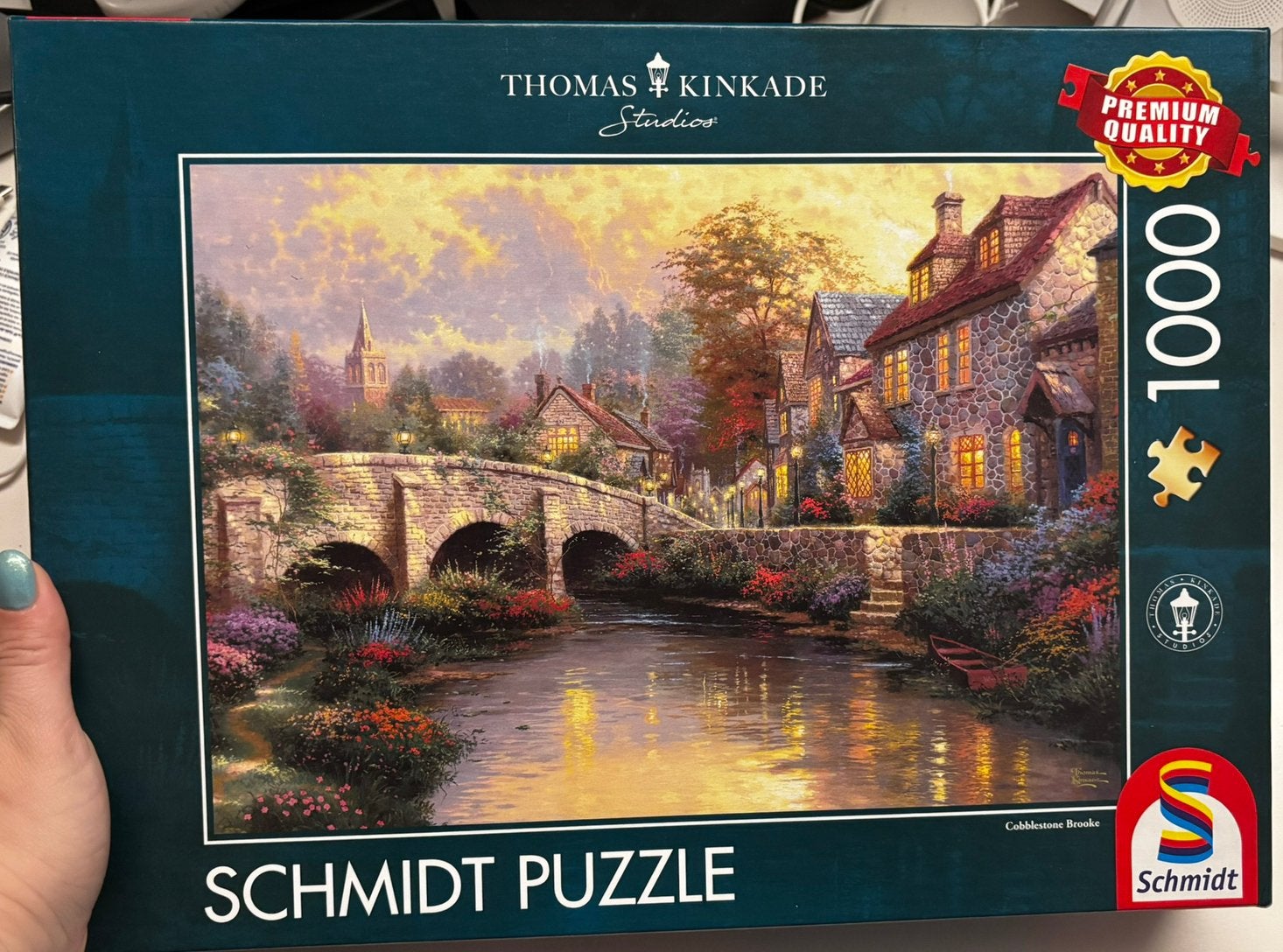 Schmidt Legpuzzel 1000 stukken - Thomas Kinkade, Ophalen of Verzenden, Zo goed als nieuw, Legpuzzel
