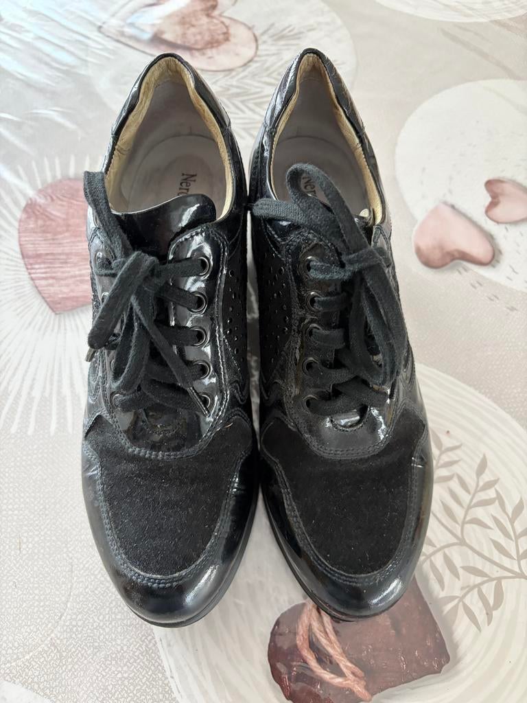 Nero Giardini zwarte sneakers met sleehak, maat 37, Ophalen of Verzenden, Zo goed als nieuw, Sneakers