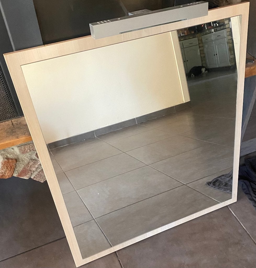 beau miroir de salle de bain avec éclairage LED, Moins de 25 cm, Moins de 100 cm, Comme neuf, Enlèvement