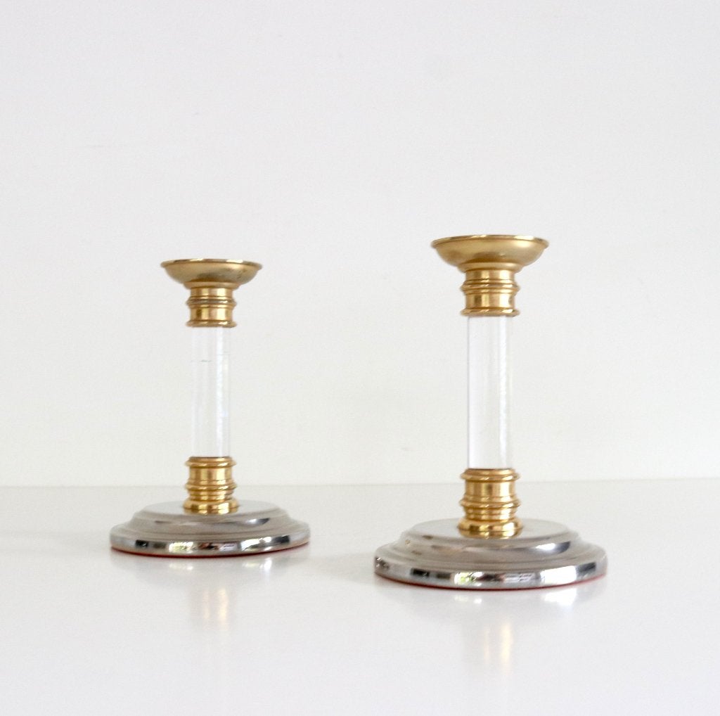 Set Vintage Kandelaars - Lucide Hollywood Regency, Huis en Inrichting, Woonaccessoires | Kandelaars en Kaarsen, Ophalen of Verzenden