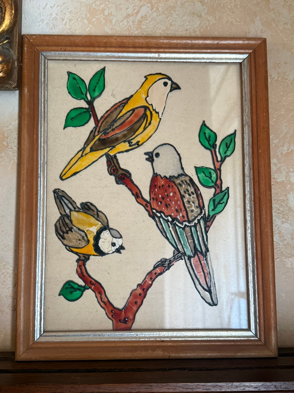 Glas schilderij / vogels, Ophalen