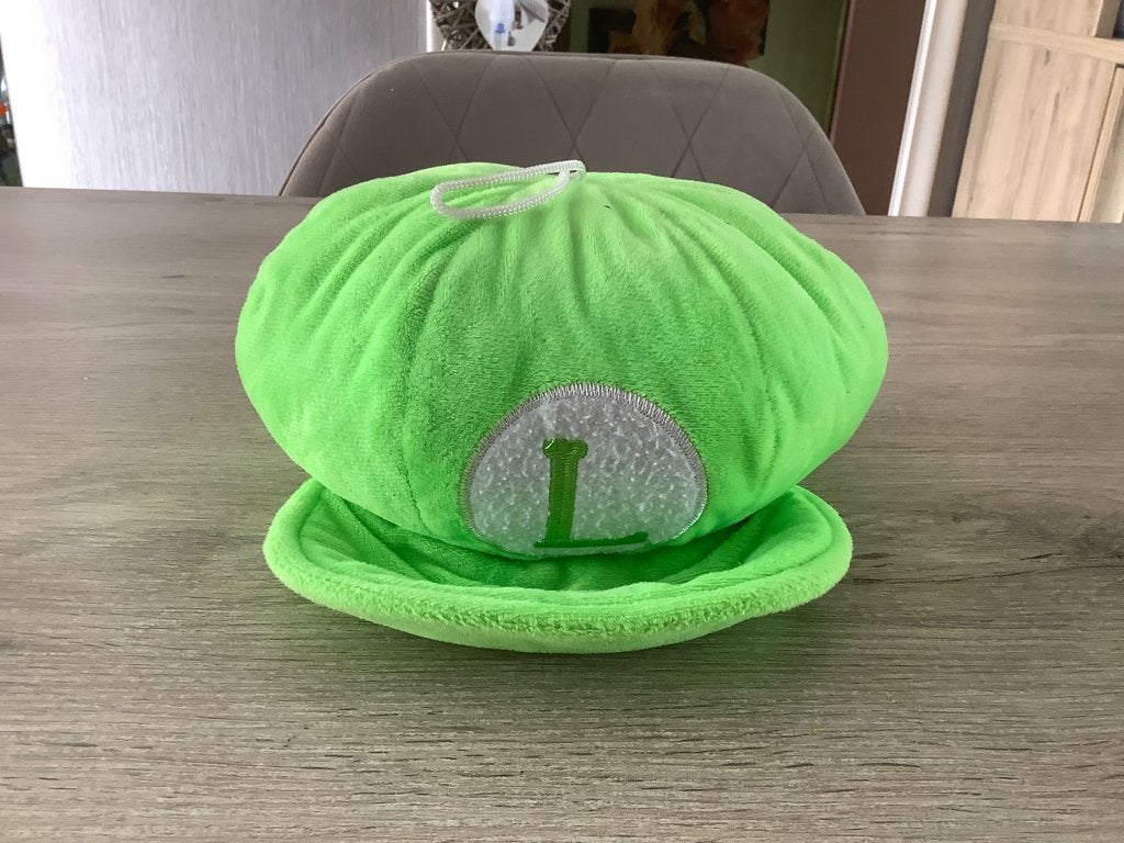 Chapeau en peluche de Supermario Luigi (9x20 cm), Enlèvement ou Envoi, Autres marques, Comme neuf, Super Mario