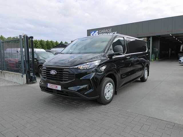 Ford Transit Custom 320L L2 2.0 TDCi 136pk 3pl Trend Luxe, Auto's, Bestelwagens en Lichte vracht, USB, 1995 cc, Euro 6, Zwart