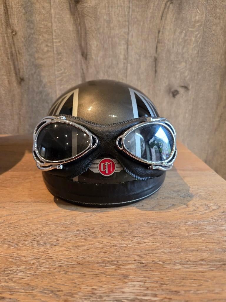 Casque Davida Classic avec lunettes, Enlèvement ou Envoi, S, Hommes