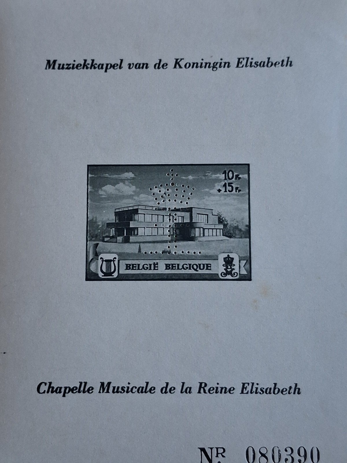 Timbre Chapelle  musicale  Reine Elisabeth, Enlèvement ou Envoi