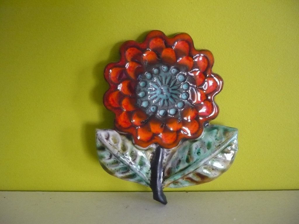 Knappe vintage bloem / bloempje keramiek Bayer, Antiek en Kunst, Ophalen of Verzenden