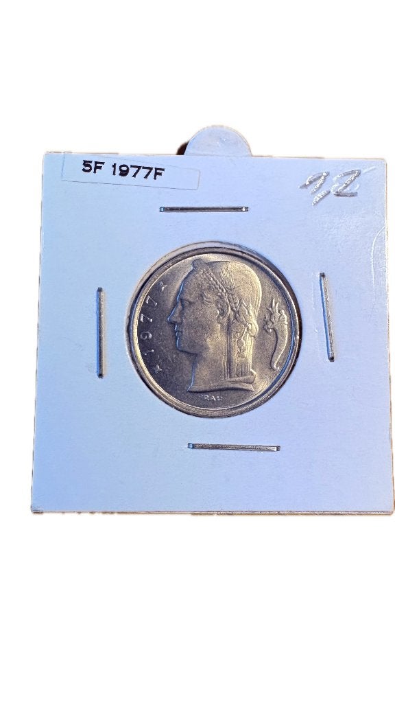 BAUDOUIN I : 5 FRANCS 1977F, Timbres & Monnaies, Enlèvement ou Envoi