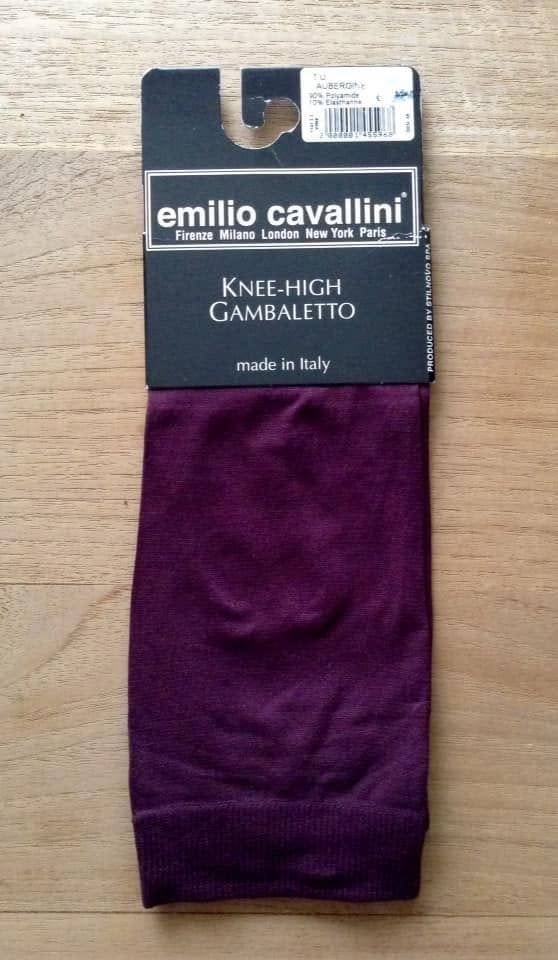 Emilio Cavallini Kniekousen / Mi-bas – Aubergine – One Size, Emilio Cavallini, Ophalen of Verzenden, Nieuw, Overige maten