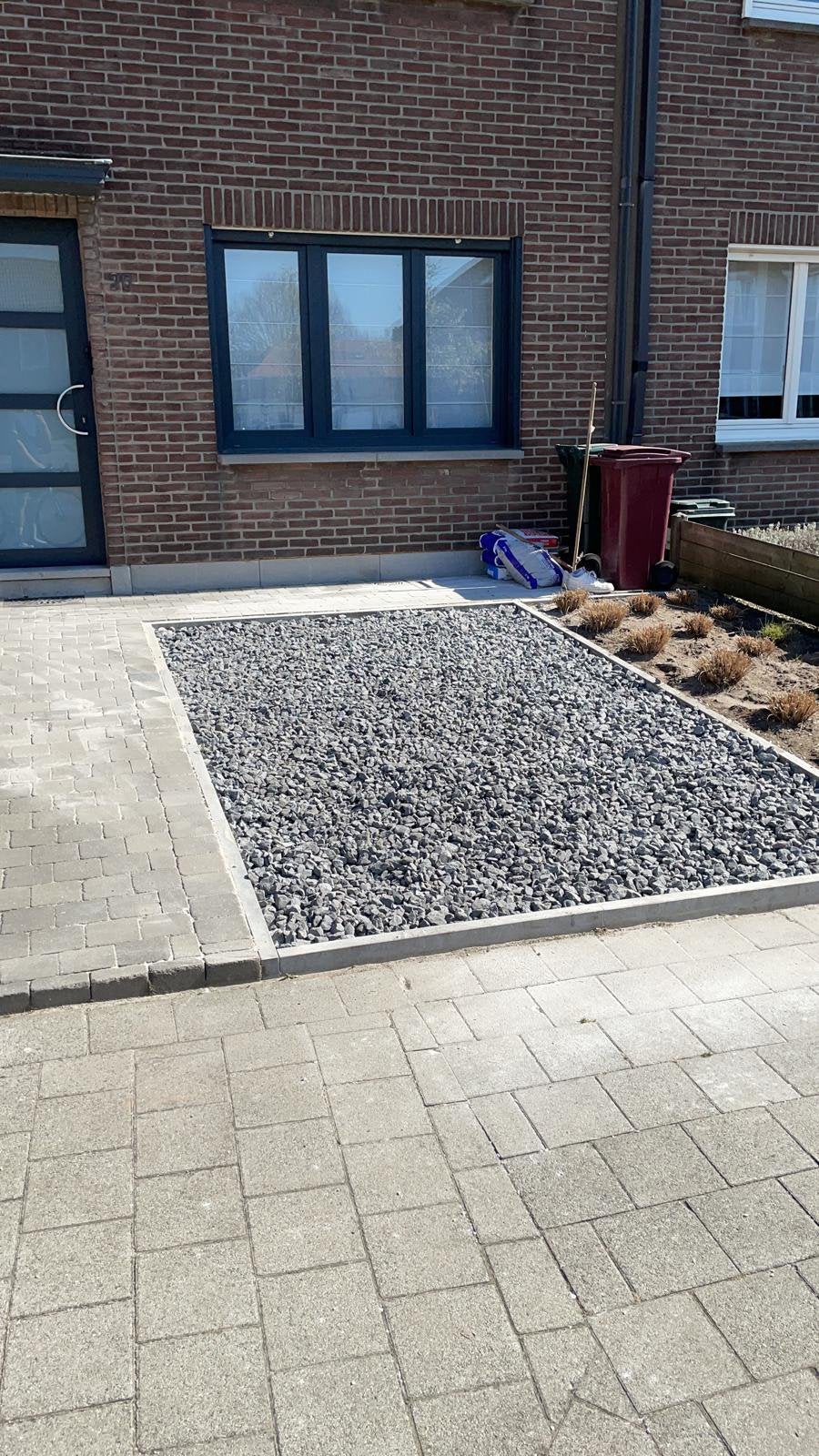 Split stenen voortuin, Tuin en Terras, Ophalen, Gebruikt, Antraciet, Split