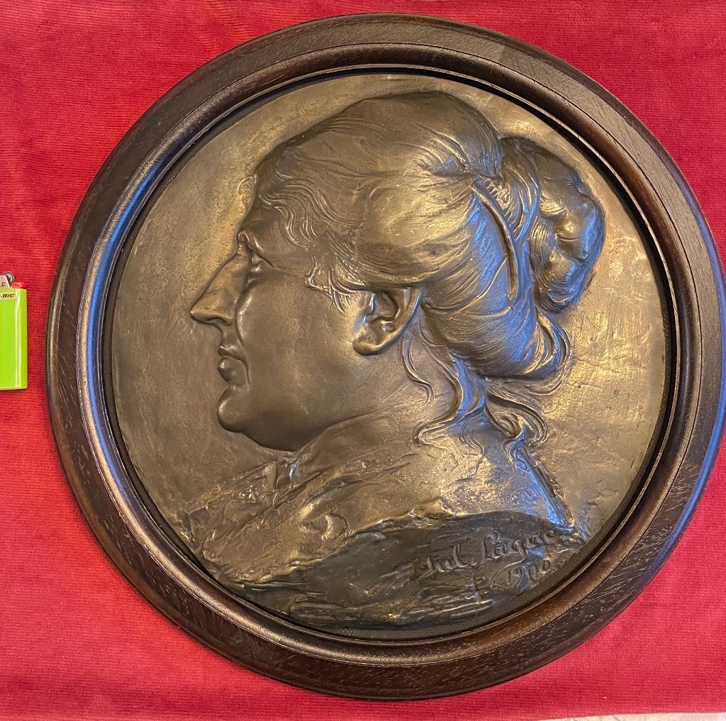Roeselare: bronzen plaquette van Jules Lagae (1862-1931), Ophalen