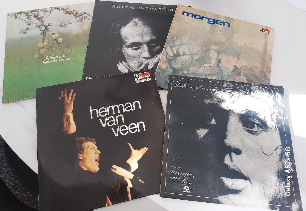 5 elpees HERMAN VAN VEEN, Verzenden, Gebruikt, Levenslied of Smartlap