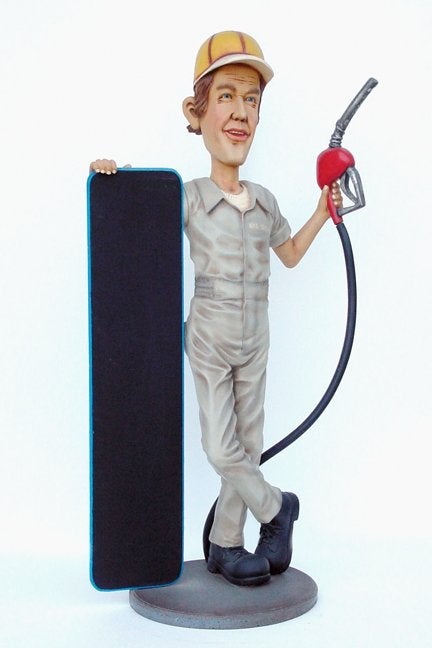 Pompbediende beeld gasboy garage pomp decoratie showroom USA, Collections, Enlèvement ou Envoi, Comme neuf, Humain