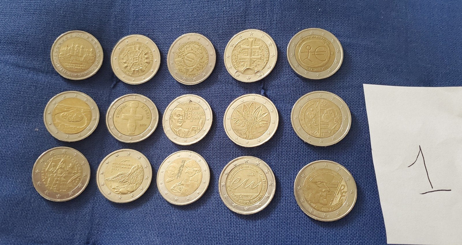 2 euro munten 15 stuks gebruikte staat.

Enkel in 1 lot voor, Enlèvement, Belgique, 2 euros