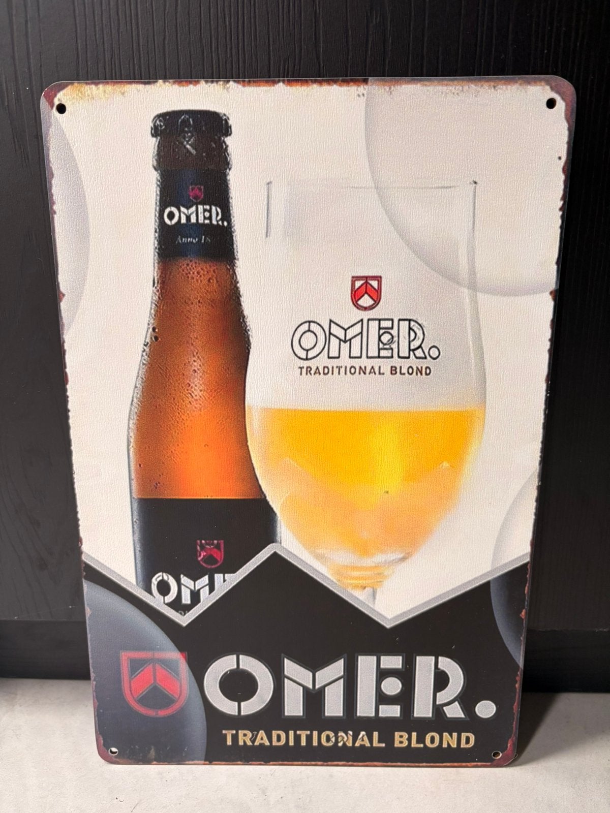 Reclamebord Omer, Ophalen of Verzenden, Nieuw, Reclamebord, Plaat of Schild, Overige merken