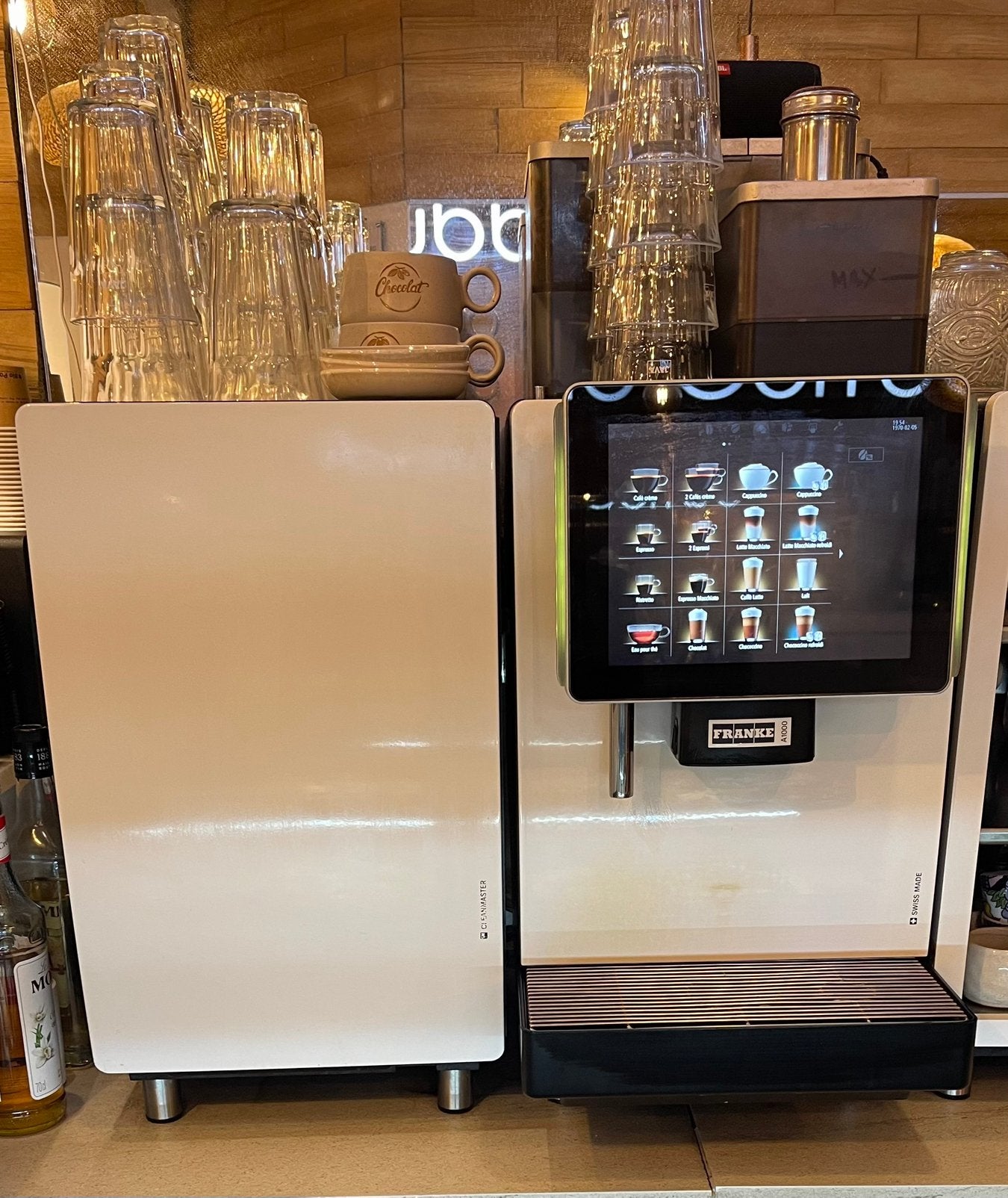 Franke A1000 avec frigo lait cleanmaster, Autres modèles, Café en grains, Enlèvement, Utilisé