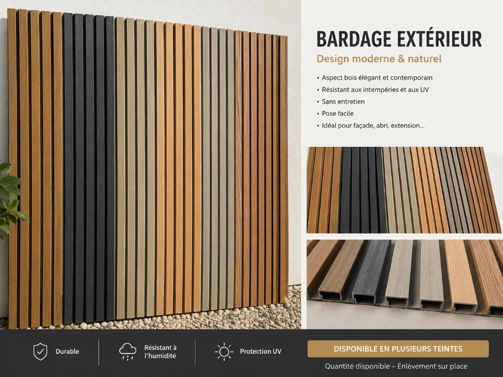 BARDAGE EXTERIEUR, Jardin & Terrasse, Enlèvement, Neuf, Composite