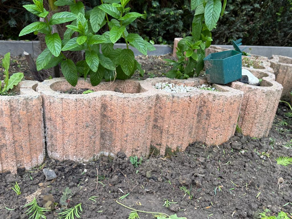 45 stuks - Plantenbak, Tuin en Terras, Bielzen en Borduren, Gebruikt, Border, Beton, Ophalen