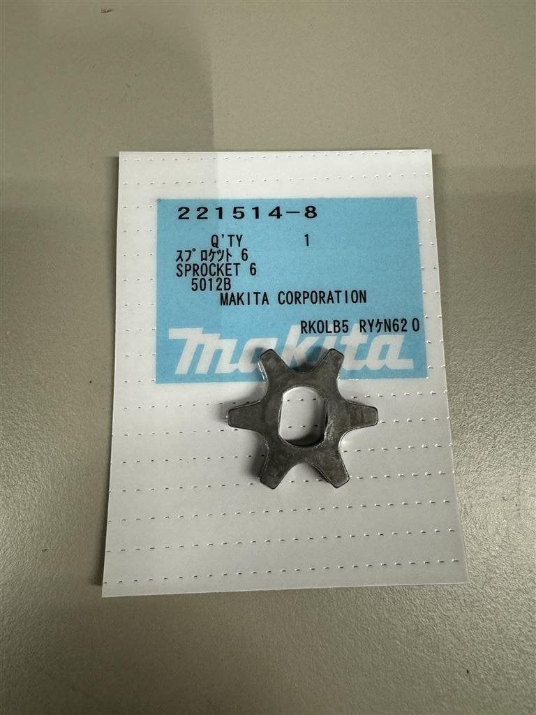 Sprocket 6 voor Makita 5012B, 5016B kettingzaag - 221514-8, Bricolage & Construction, Outillage | Scies mécaniques, Enlèvement ou Envoi