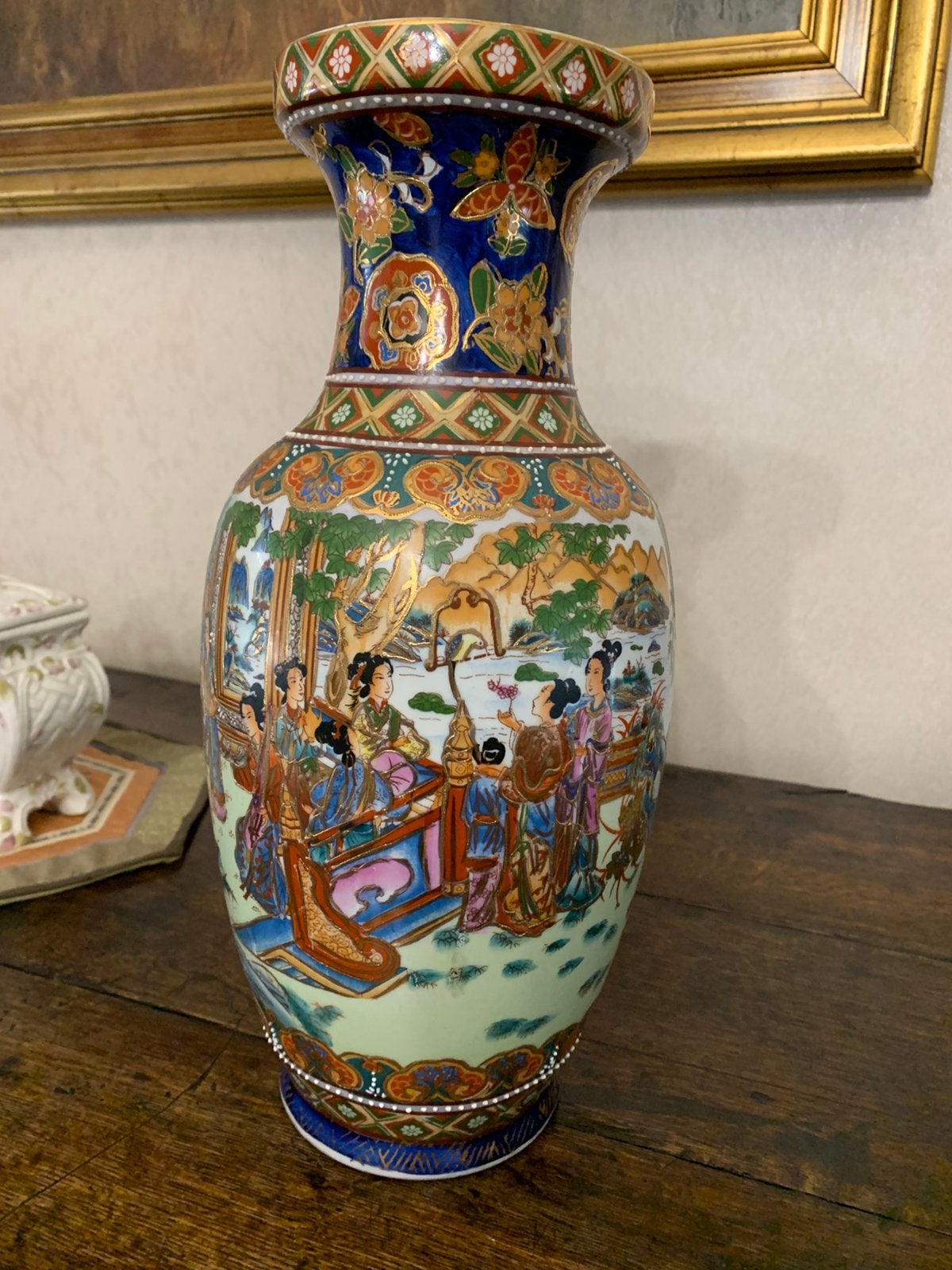 Vase chinois décor famille rose – très décoratif, Enlèvement