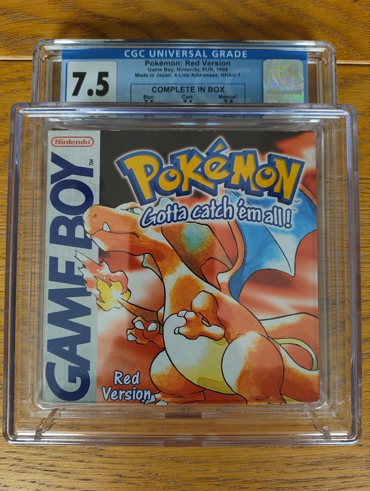 Pokémon Red Version PAL/EU CIB CGC 7,5, Ophalen of Verzenden