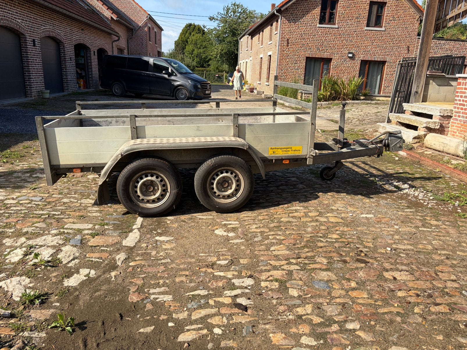 Remorque freinee 2T trés bon, Enlèvement, Utilisé
