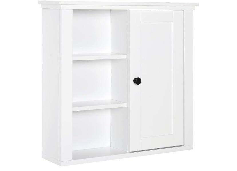 Armoire suspendue blanche/armoire murale de salle de bain, Neuf, Moins de 25 cm, Enlèvement, Avec tablette(s)