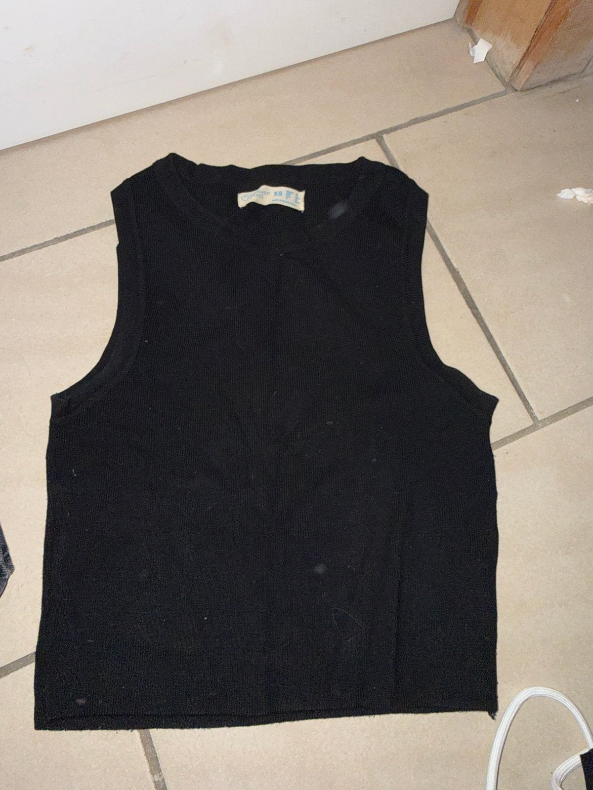 Rood en zwar topje, Kleding | Dames, Topjes, Ophalen, Zo goed als nieuw, Rood
