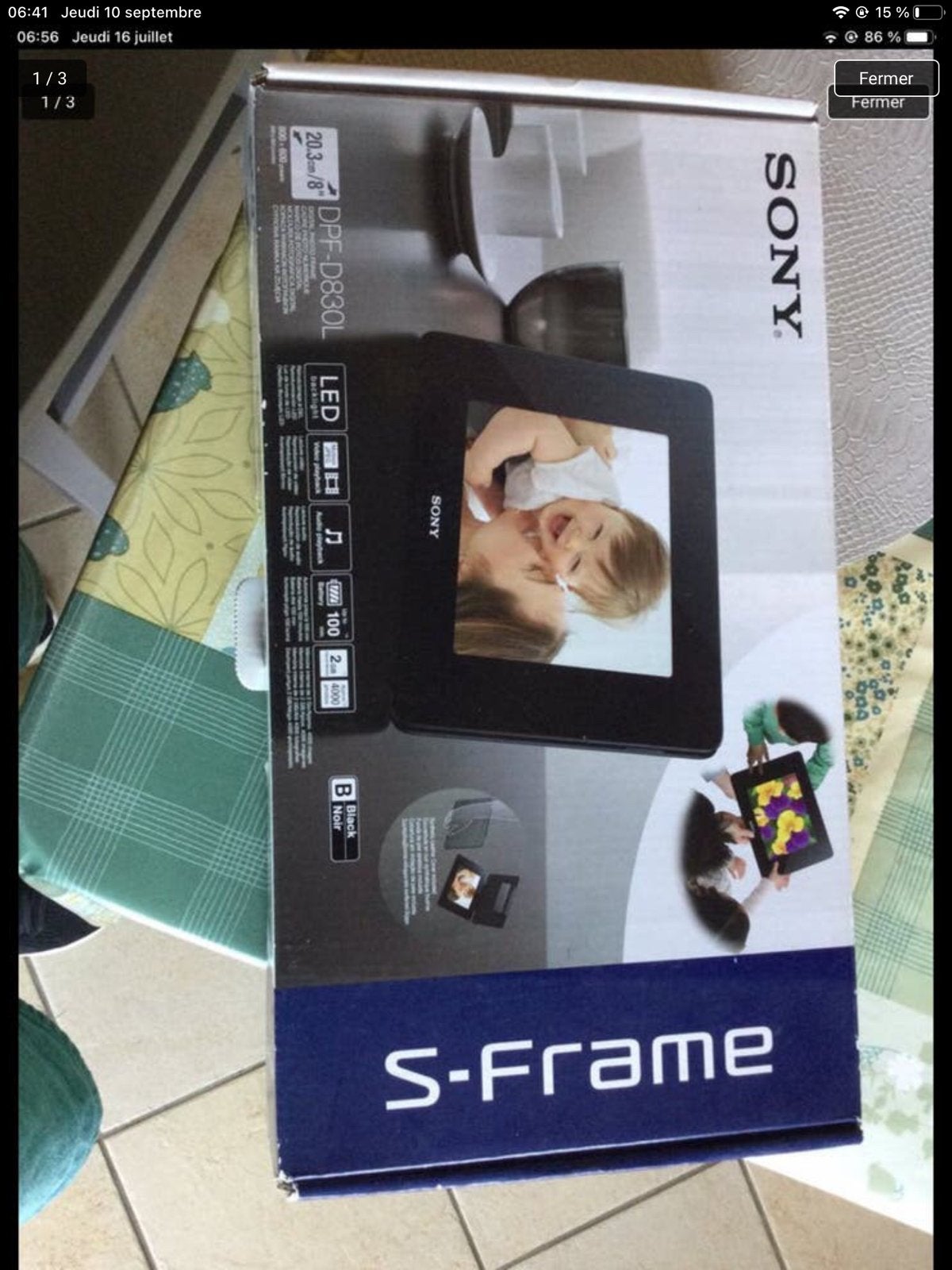 SONY FOTOLIJST, Audio, Tv en Foto, Zo goed als nieuw, Sony
