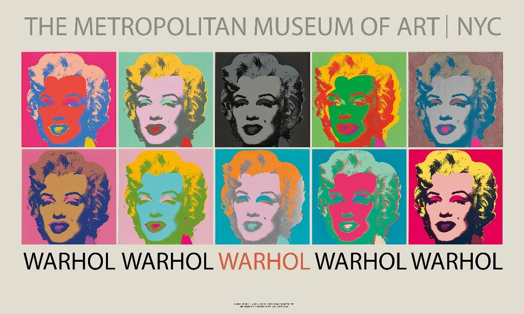 Affiche Andy Warhol Marilyn Metropolitan, Antiek en Kunst, Kunst | Litho's en Zeefdrukken, Ophalen of Verzenden